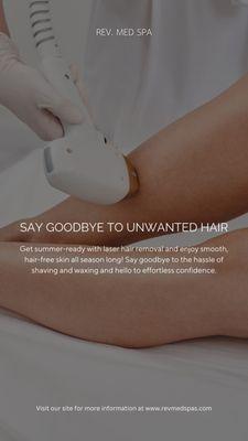 Say goodbye to unwanted hair with laser hair removal