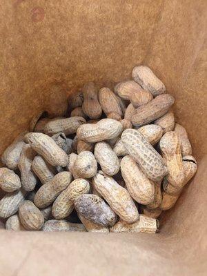 Ask for a small to-go bag for peanuts!