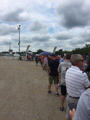 VIP line for the Nebraska Beer Bash. A half hour before it opens!