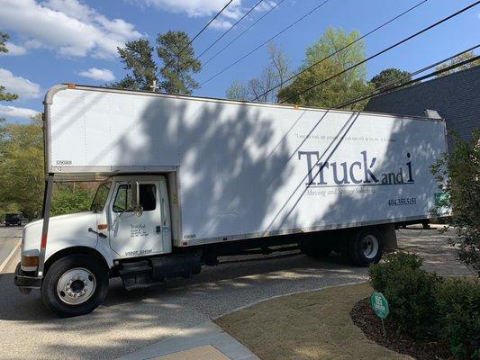 One of the Truckandi trucks waiting to be unload.