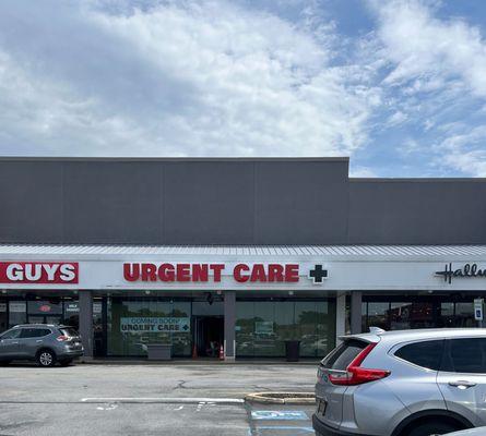 Front of Urgent Care + during Construction