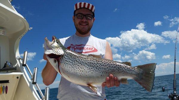 Lake Michigan brown trout in Sheboygan, Wisconsin