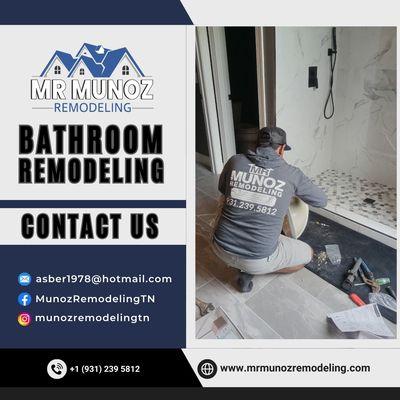 Transform your bathroom with Muñoz Remodeling  The perfect bathroom is just a remodel away!