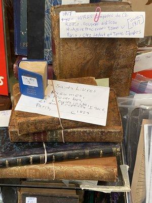 Spotted in the locked cabinet -leather bound books from the 1800s.