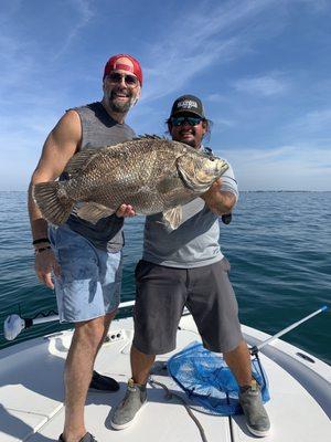 Monster triple tail caught on our 4 hr nearshore trip !