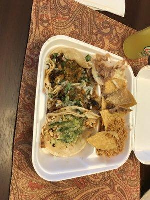 Outstanding taco platter!