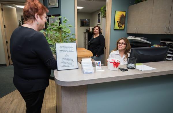 The friendly and knowledgable office staff at our parent company Phoenix Manual Therapy is second to none