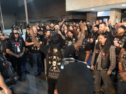 2018 15th NYDM Annual Music Festival - NYDM club members in attendance gather for a group photo in front of the Mid Hudson Civic Ctr. venue