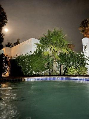 In the semi private pool and my suite in background