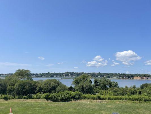 The patio view