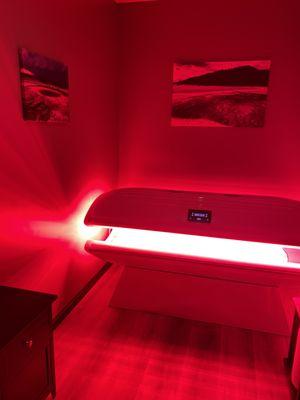 Red light therapy bed.  Benefits were first discovered in 1967 and range from recovery, skin health and whole body well-being.