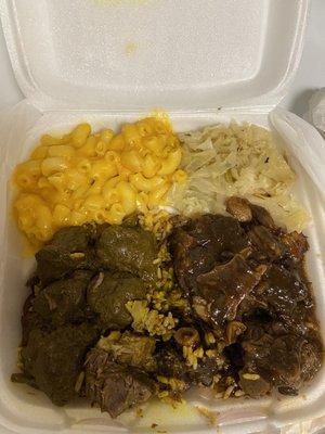 Oxtail and goat dinner