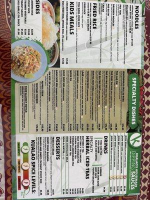 Menu side two