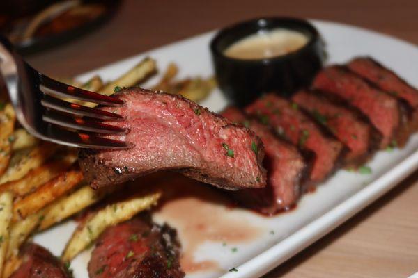 Freakin' delicious and pan seared to perfection, the coulotte steak had a rich beefy taste. The peking duck frites had an extra crisp crunch