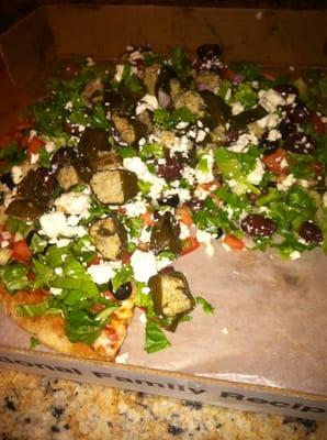 Greek salad on an edible plate!