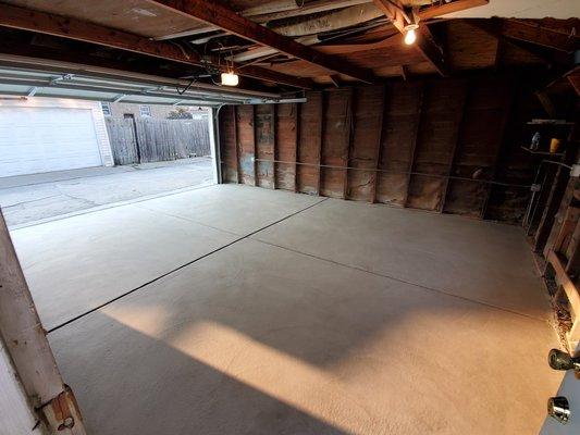 New garage floor