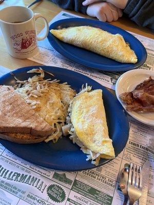 Southern Omelet and Philly Steak Omelet