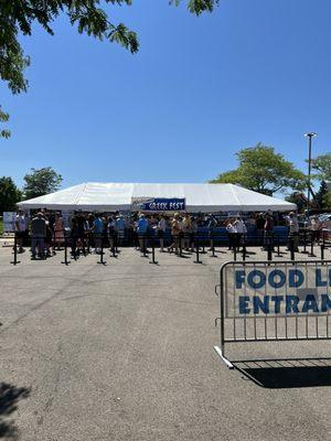 Food entree line. Went very fast