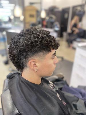 Men's cut and perm by Austin