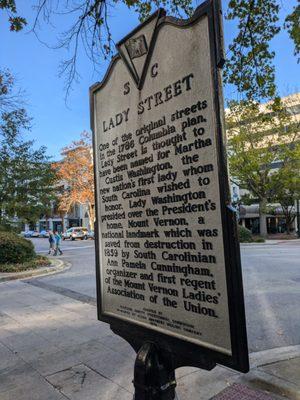 Lady Street Historical Marker