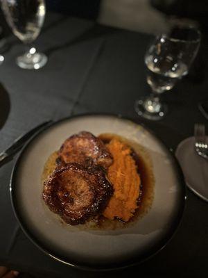 Pork Chops and Mashed Sweet Potatoes