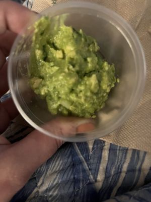 Half filled guac portion