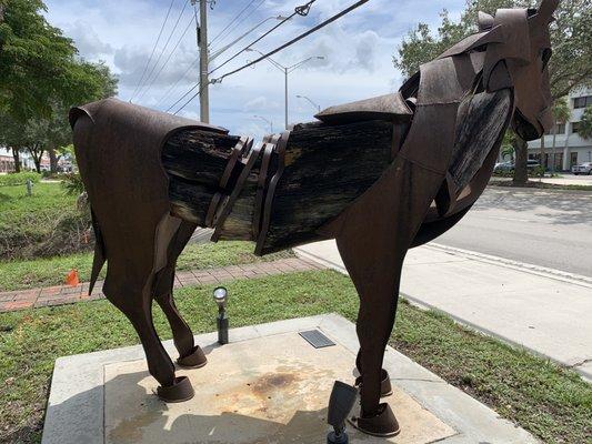 Horse sculpture in front of Christ Church