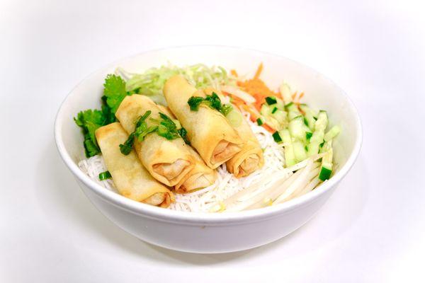 Crispy Air-Fried Rolls Vermicelli Bowl