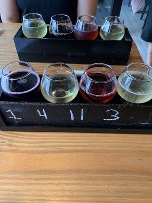 Tasting flight.