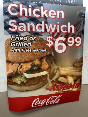 Brand new Crispy Chicken Sandwich with fries and a drink for $6.99