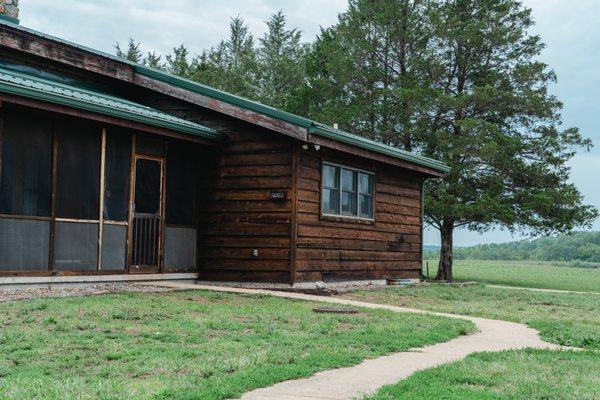 YMCA Trout Lodge exterior of lake view cabin