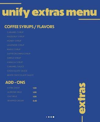 Extras Menu