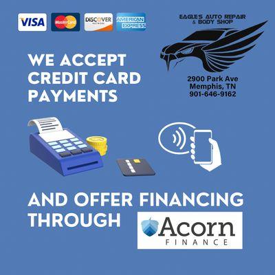 We accept various forms of payment.