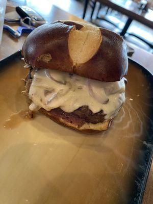 Mushroom Swiss burger