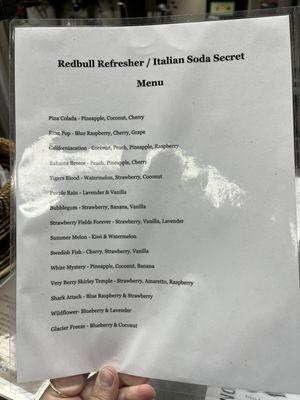 Secret menu