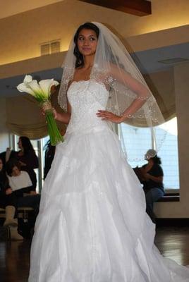 Special occasion styling by Joseph Taylor Salon at Rockland Bridal Show.