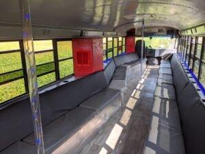 Red Party Bus Interior