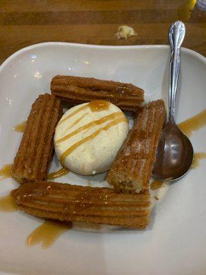 Churros con caramelo