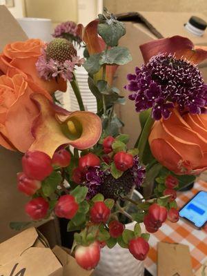 Flowers delivered to NYC from Bouqs for party. 10/23/24