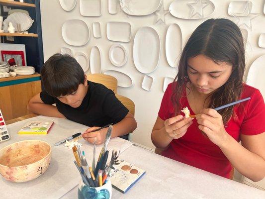 Our babies hard at work on some ornaments :)