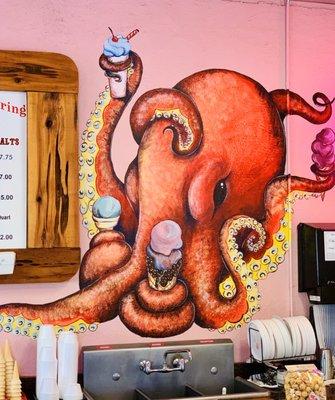 Octopus love ice cream too!