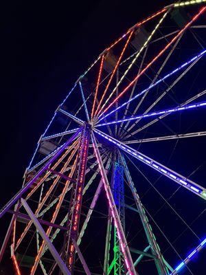 Ferris wheel lights look great at night