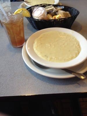 Lemon rice soup and Arnold Palmer