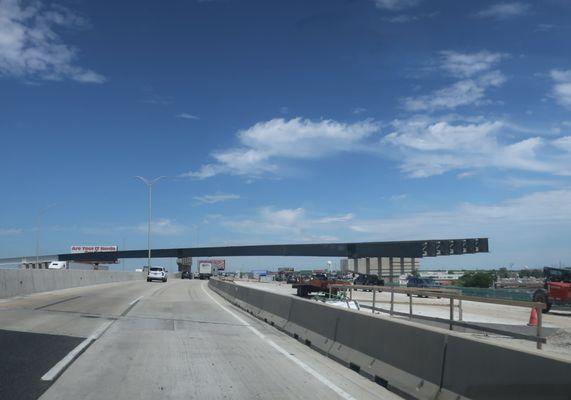 Ongoing ramp project over I-294 near O'Hare.  6-26-2024.