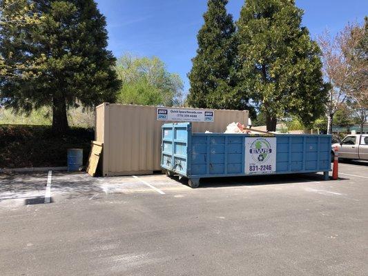 Friday, April 26, 2019: quick Space storage pod at Quail Corners South office park in Reno.