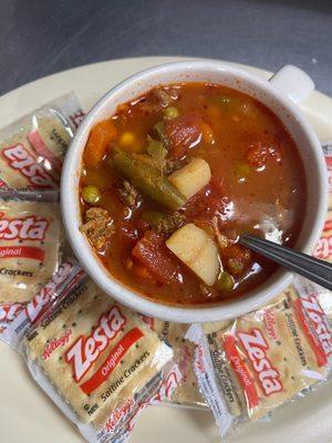 Homemade vegetable Beef soup