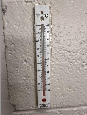 The temperature inside my 2nd graders classroom on 10/17/24. 52 degrees F.