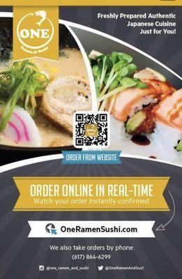 New website!!! Scan it for online order