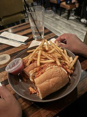 Chicken Parmesan sandwich