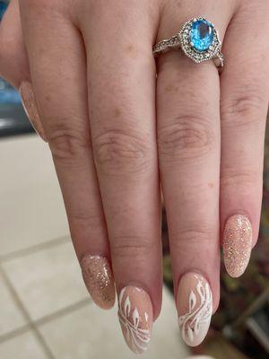 Beautiful wedding nail art